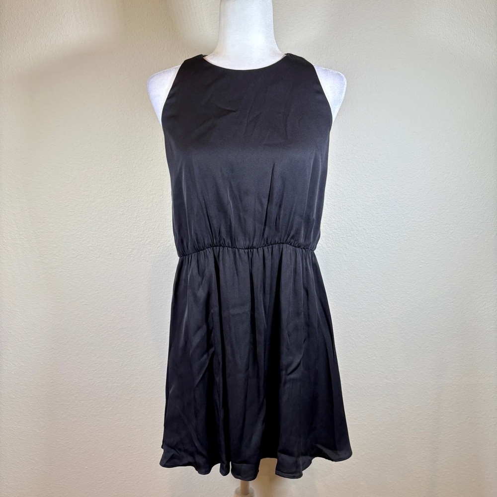 Alice + Olivia Black Silk Mini Dress Size Small - Picture 2 of 7